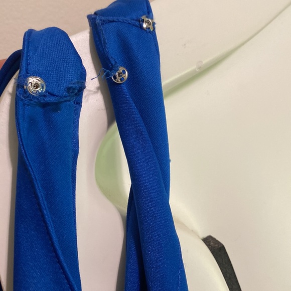 JONES WEAR Bright Blue Sheath Cocktail Dress Size 10 - Picture 6 of 6